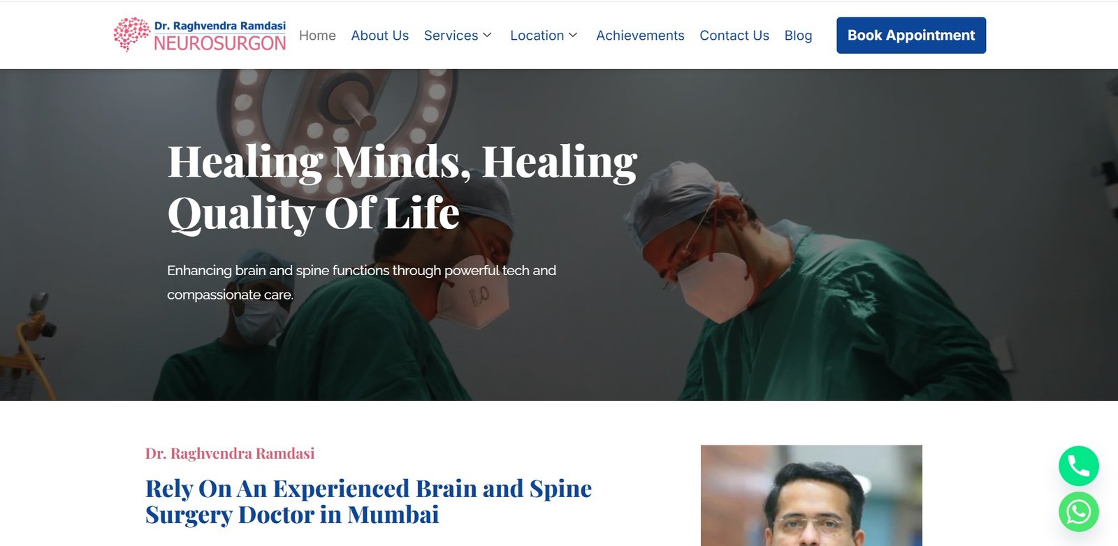 Brain and Spine Surgery Doctor in Mumbai | Dr. Raghvendra