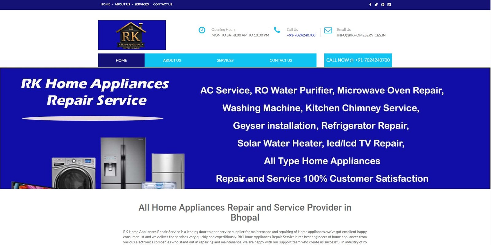 Home Appliances Repair and Service Provider in Bhopal