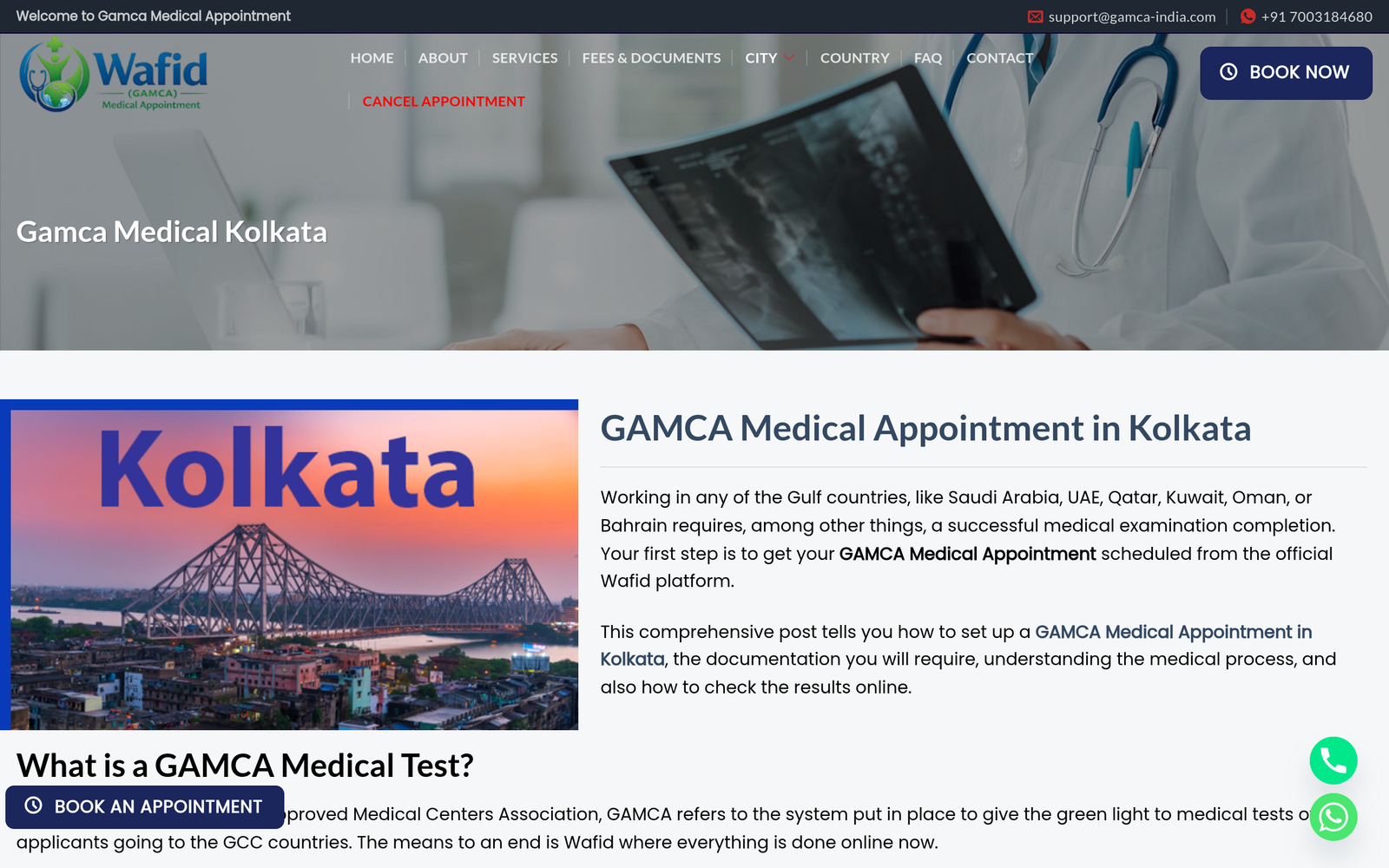 Book GAMCA Medical Appointment in Kolkata | GCC Visa Approval