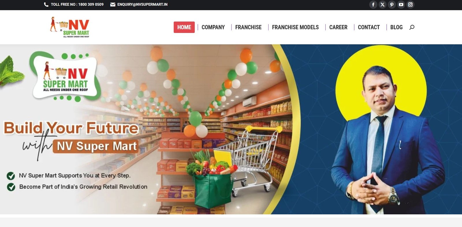 Home - NV Super Mart - India's Largest Retail Grocery Franchise