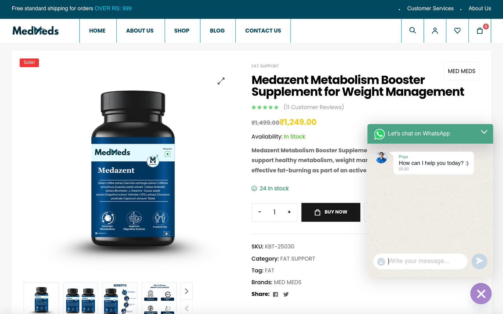 Best Metabolism Booster Supplement for Weight Management | Medazent