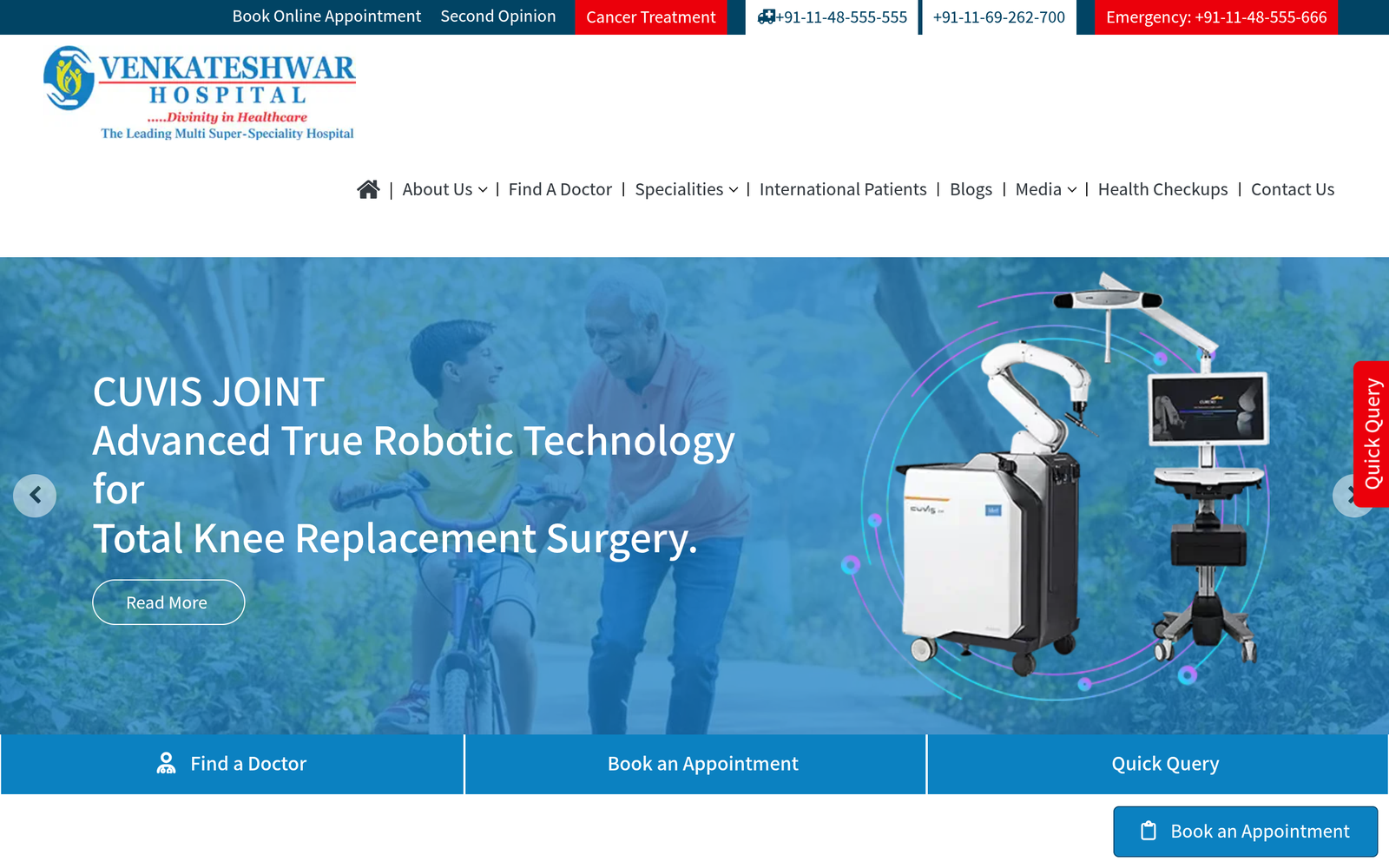 Best Multispeciality Hospitals in Dwarka Delhi, India | Venkateshwar Hospital